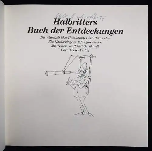 Halbritter, Halbritters Buch der Entdeckungen SIGNIERT Neue Frankfurter Schule