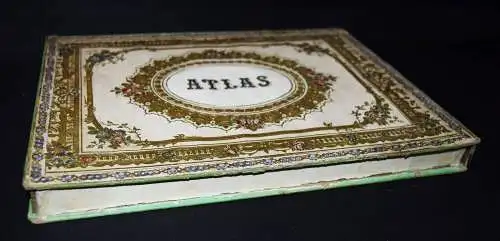 GEOGRAPHIE-PUZZLE-ATLAS - 1860 KOLORIERTE STAHLSTICHKARTEN