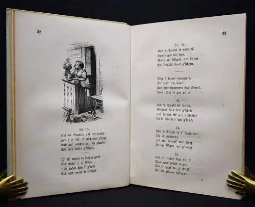 Kobell, Schnadahüpfln und Gschichtln - 1872 MUNDART LYRIK BAYERN BAVARICA