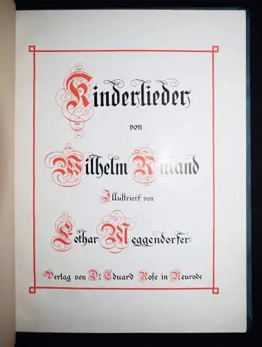 Ruland, Kinderlieder - JUGENDSTIL - LIEDER - LIEDERBUCH