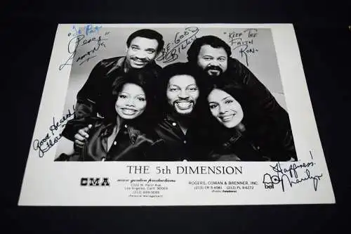 The 5th Dimension – Billy Davis u. a.  ORIG.-PHOTOGRAPH INSCRIBED + VINYL POP