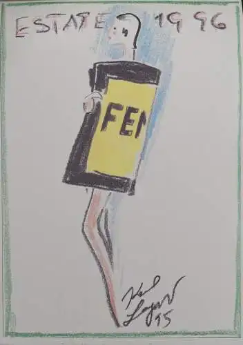 FENDI BY KARL LAGERFELD  + ORIG.-PHOTOGRAPHIE Großformat! NP 2450 EUR !