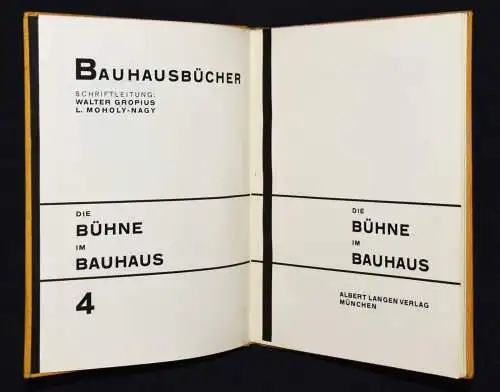 Schlemmer, Die Bühne am Bauhaus 1925 Bauhausbücher, Band 4 AVANTGARDE THEATER