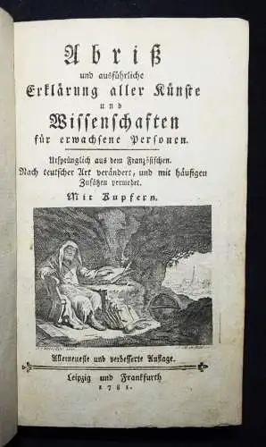 Hirsch,...Erklärung aller Künste und Wissenschaft 1781 HANDELSGESCHICHTE