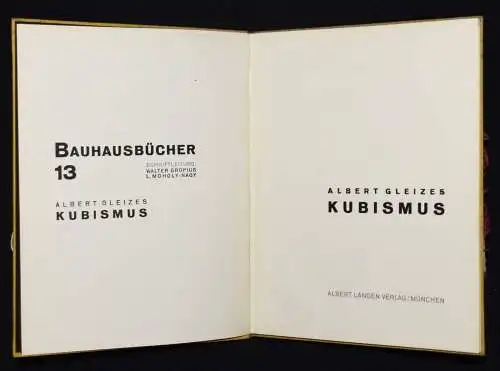 Gleizes, Kubismus - 1928 Bauhausbücher, Band 13 BAUHAUS