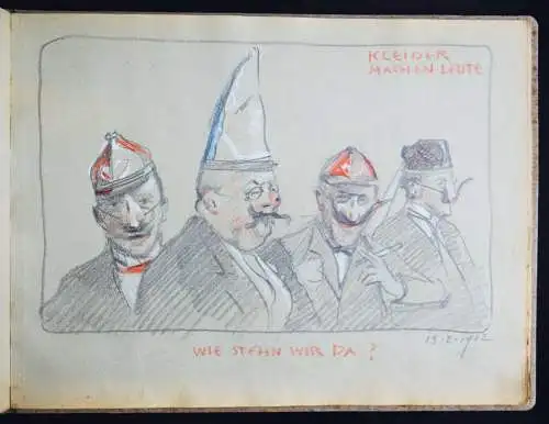 Barthlme – Egerländer Verein, Wien 1900 BÖHMEN ÖSTERREICH ORIG.-ZEICHNUNGEN