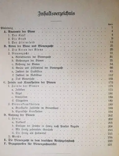 Lampe, Bienenzucht - 1909 mit zerlegbarem Modell - BIENEN IMKEREI