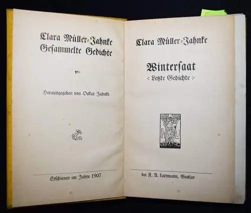 Müller-Jahnke, Gesammelte Gedichte - 1907 SOZIALISMUS FRAUEN-EMANZIPATION