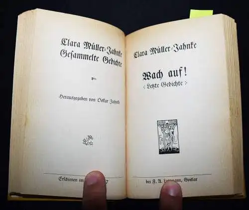 Müller-Jahnke, Gesammelte Gedichte - 1907 SOZIALISMUS FRAUEN-EMANZIPATION