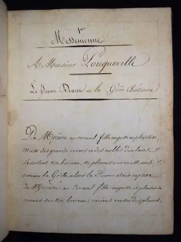 Delavigne, Messeniennes - 1850 HANDSCHRIFT NAPOLEON I. NAPOLEONICA