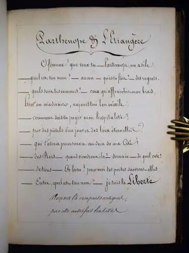 Delavigne, Messeniennes - 1850 HANDSCHRIFT NAPOLEON I. NAPOLEONICA