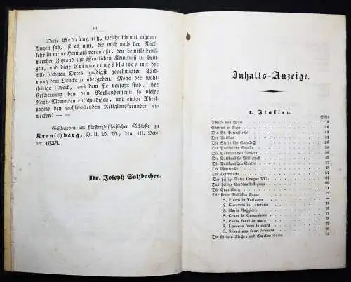 REISEBESCHREIBUNG 1839 ÄGYPTEN Salzbacher,...Pilgerreise nach Rom und Jerusalem,