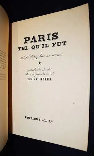 Cheronnet, Paris, tel qu’il fut - 1943 ERSTE AUSGABE