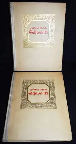 Bebel, Schwänke. G. Müller 1907 NUMMERIERT 1/1000 Ex. BAROCKLITERATUR