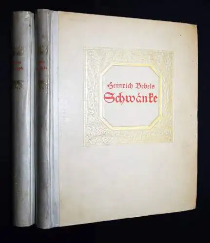 Bebel, Schwänke. G. Müller 1907 NUMMERIERT 1/1000 Ex. BAROCKLITERATUR