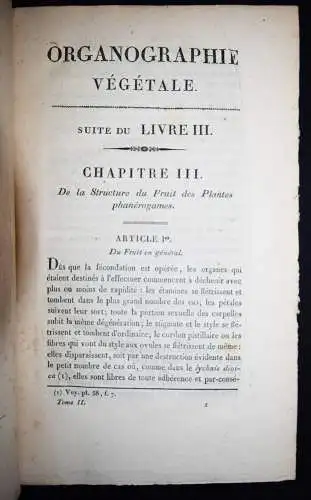 Candolle, Organographie végétale ou description raisonnee…1827 BOTANIK PFLANZEN