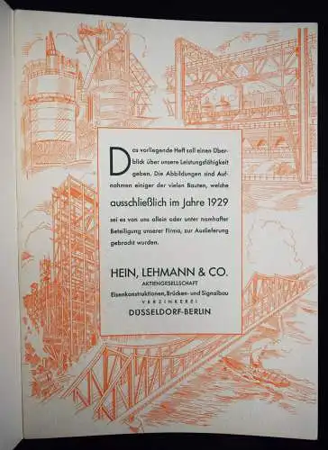 Stahl-Bauten. Hein. Lehmann & Co. AG - 1929 BAUHAUS FIRMENFESTSCHRIFT