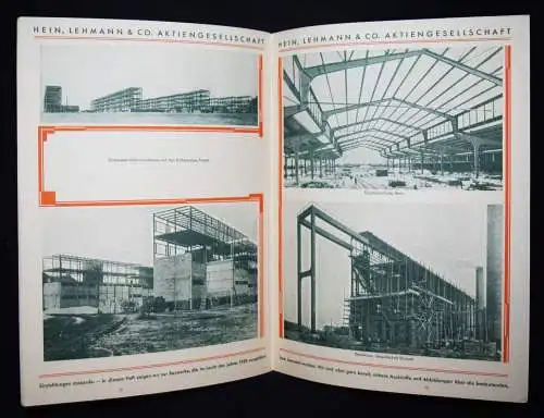 Stahl-Bauten. Hein. Lehmann & Co. AG - 1929 BAUHAUS FIRMENFESTSCHRIFT