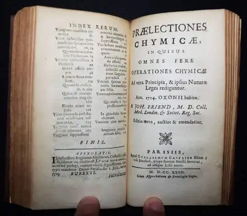 Freind, Emmenologia - 1727 MENSTRUATION GYNÄKOLOGIE CHEMIE