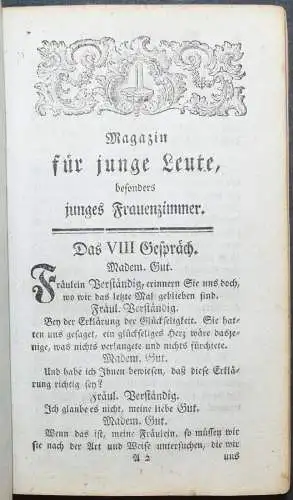 PÄDAGOGIK - 1766 - Leprince de Beaumont - Lehrreiches Magazin