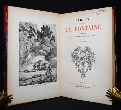 La Fontaine, Fables choisies de La Fontaine 1893 MAROQUIN-EINBAND