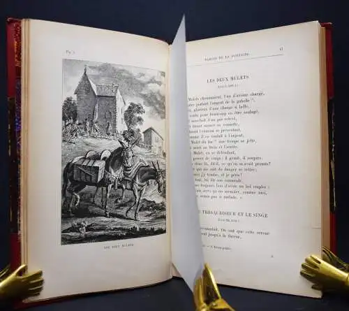 La Fontaine, Fables choisies de La Fontaine 1893 MAROQUIN-EINBAND