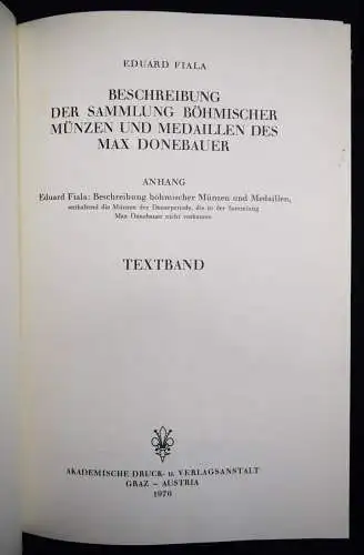 Fiala, Sammlung böhmischer Münzen und Medaillen des Max Donebauer NUMISMATIK