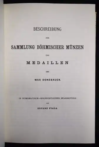 Fiala, Sammlung böhmischer Münzen und Medaillen des Max Donebauer NUMISMATIK