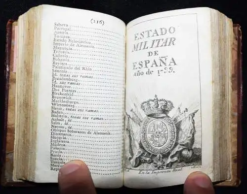 Kalendario Manual y Guia de Forasteros en Madrid 1799 + Estado Militar de Espana