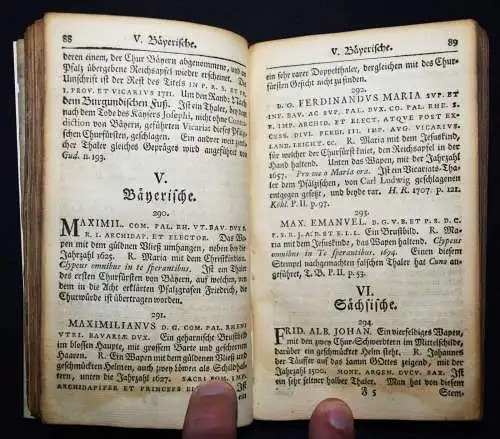 Lilienthal, Thaler-Cabinet das ist, Historisch-Critische 1735 NUMISMATIK MÜNZEN