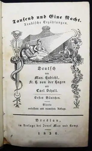 Habicht u.a. Tausend und eine Nacht 1836 ORIENT MÄRCHEN ARABIAN NIGHTS