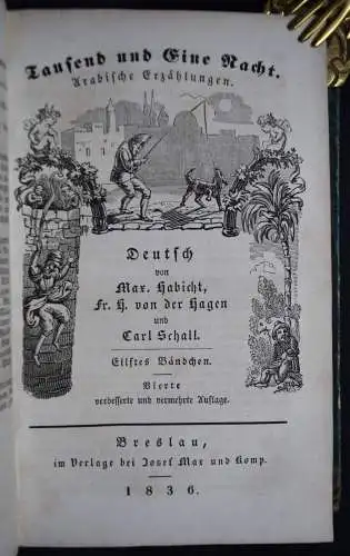 Habicht u.a. Tausend und eine Nacht 1836 ORIENT MÄRCHEN ARABIAN NIGHTS