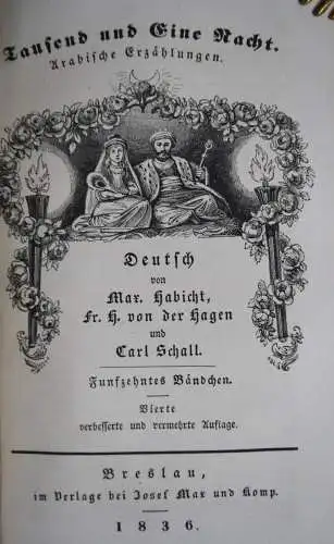 Habicht u.a. Tausend und eine Nacht 1836 ORIENT MÄRCHEN ARABIAN NIGHTS