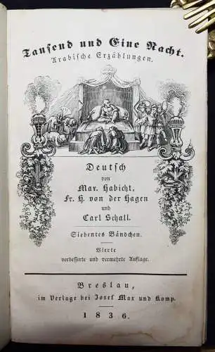 Habicht u.a. Tausend und eine Nacht 1836 ORIENT MÄRCHEN ARABIAN NIGHTS