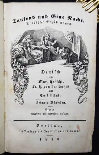 Habicht u.a. Tausend und eine Nacht 1836 ORIENT MÄRCHEN ARABIAN NIGHTS