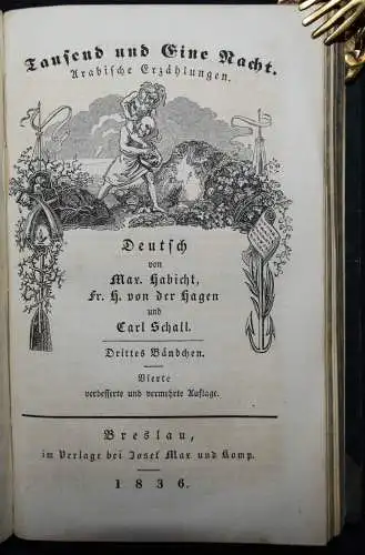 Habicht u.a. Tausend und eine Nacht 1836 ORIENT MÄRCHEN ARABIAN NIGHTS