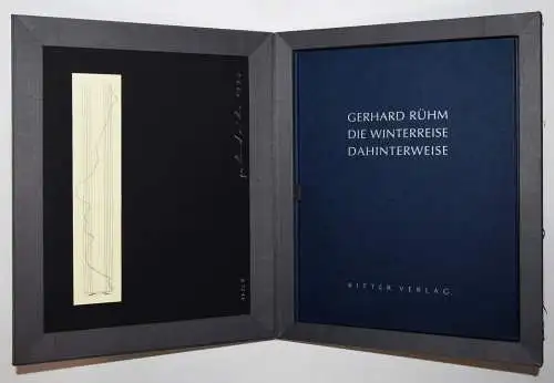 Rühm, Gerhard. Die Winterreise dahinterweise 1991 SIGNIERT ORIG.-ZEICHNUNG  1/24