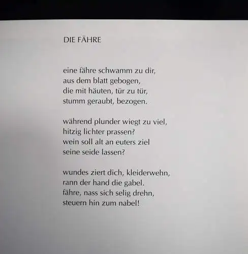 Rühm, Gerhard. Die Winterreise dahinterweise 1991 SIGNIERT ORIG.-ZEICHNUNG  1/24