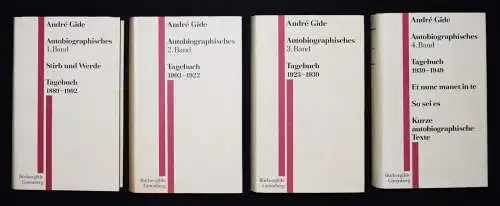 Gide, Autobiographisches - Büchergilde 1989-1990 4 Bände komplett BIOGRAPHIE