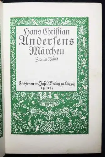 Andersen, Hans Christian. Märchen - 1909 ORIG.-JUGENDSTIL-EINBÄNDE