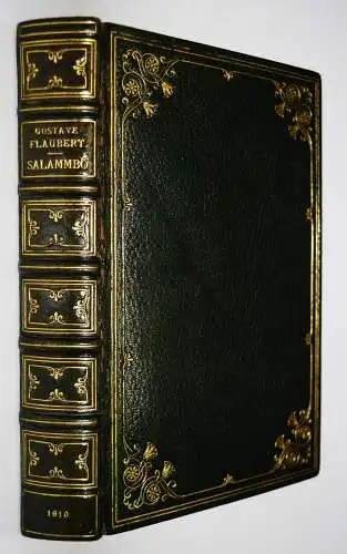 Flaubert, Salammbo 1910 SIGNIERTER GANZLEDER-HANDEINBAND George Frédéric Canape