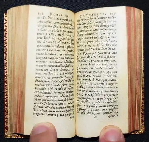 MINIATURE BOOK - Theophrastus. Theophrasti Eresii Characteres Ethici - 1653