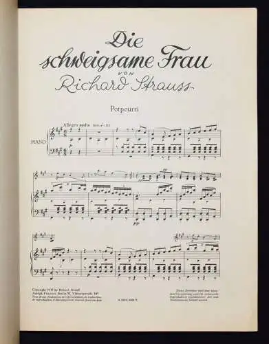 Strauss, Die schweigsame Frau 1935 ERSTE AUSGABE - OPER