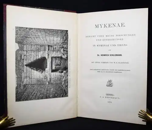 Schliemann, Heinrich. Mykenae - 1878 ARCHÄOLOGIE ANTIKE ALTERTUM