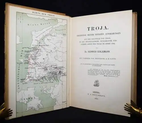 Schliemann, Heinrich. Troja - 1884 ARCHÄOLOGIE ANIKE ODYSSE ALTERTUM