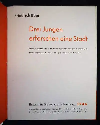 Böer, Drei Jungen erforschen eine Stadt - 1946 BERLIN NEUE SACHLICHKEIT