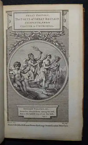 Bell, John. Bell’s Edition. The poets of Great Britain 1778-1781 TASCHENAUSGABE