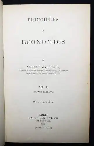 Marshall, Alfred. Principles of economics. Macmillan and Co. 1891