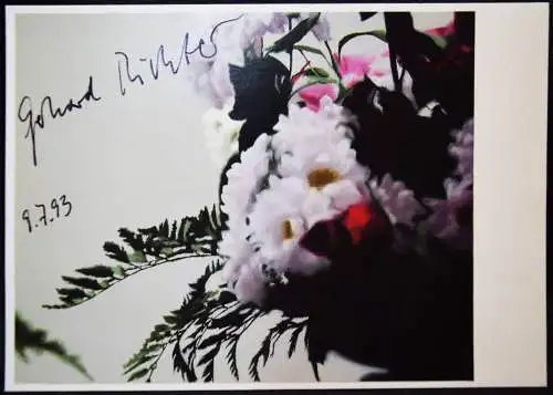 Gerhard Richter - Blumen. Postkarte, HANDSIGNIERT 1993 Serie 204 Documenta 9/IV