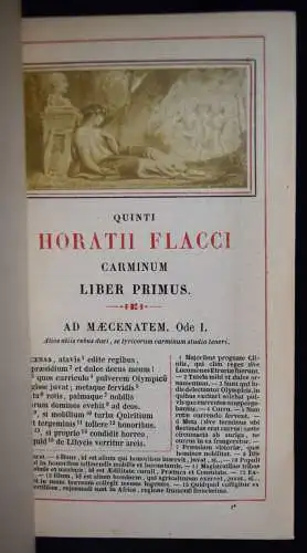 Horatius Flaccus, Quinti Horatii Flacci Opera 1855 HORAZ ANTIKE ORIG.-PHOTOS